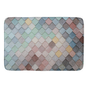 Softly Colourful Tiled Bath Mat to Match Any Decor
