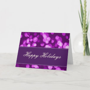 Softly Focused Happy Holidays Card (Purple 2)