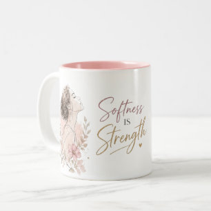 Softness Is Strength Two-Tone Coffee Mug