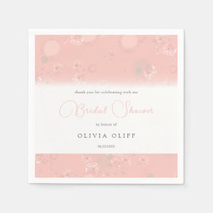 Softness Tea Roses Bridal Shower Napkin