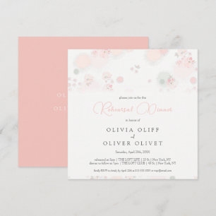 Softness Tea Roses Rehearsal Dinner Invitation