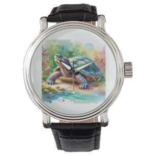 Softshell Turtle 221024AREF149 - Watercolor Watch