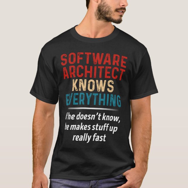 Software Architect Knows Everything T-Shirt (Front)