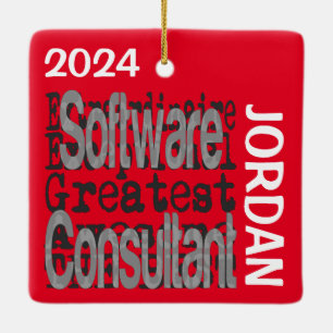 Software Consultant Extraordinaire CUSTOM Ceramic Ornament