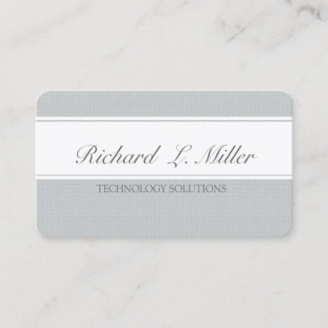 Software Consultant  Tech Two Bands Unique Plain Business Card (Front)