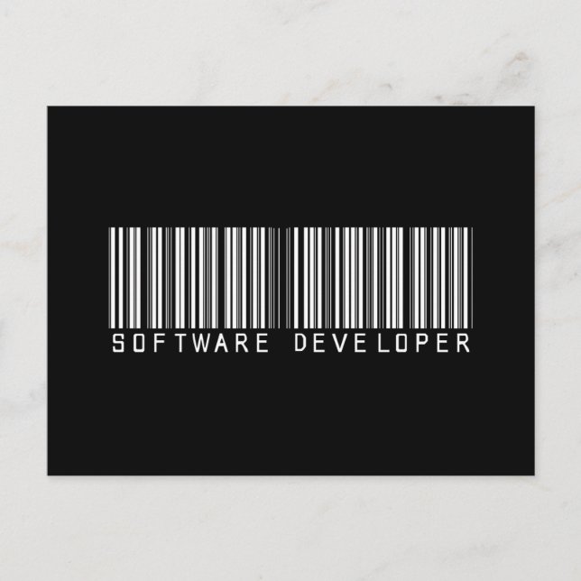 Software Developer Bar Code Postcard (Front)