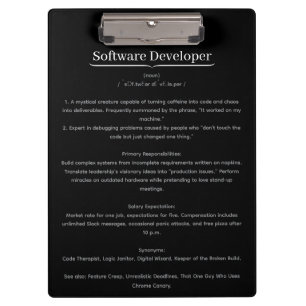 Software Developer Clipboard