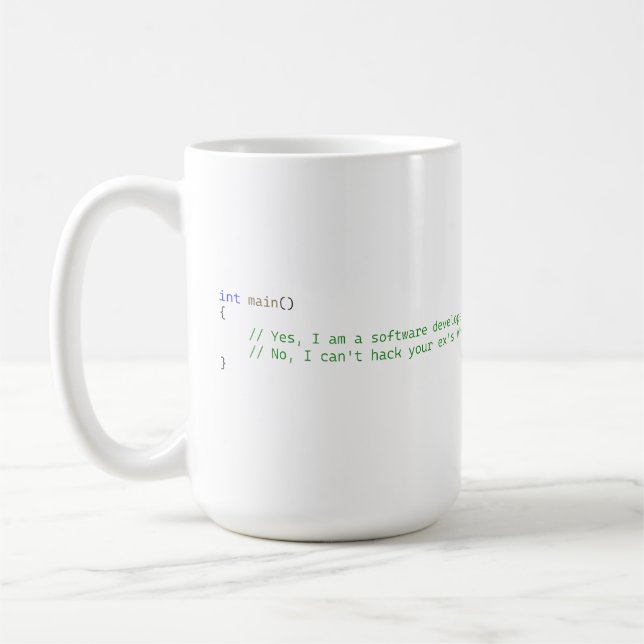Software Developer Coffee Mug (Left)