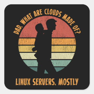 Software Developer Computer Programmer Dad Square Sticker