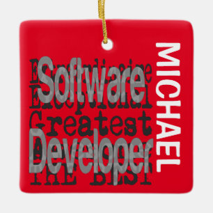 Software Developer Extraordinaire CUSTOM Ceramic Ornament