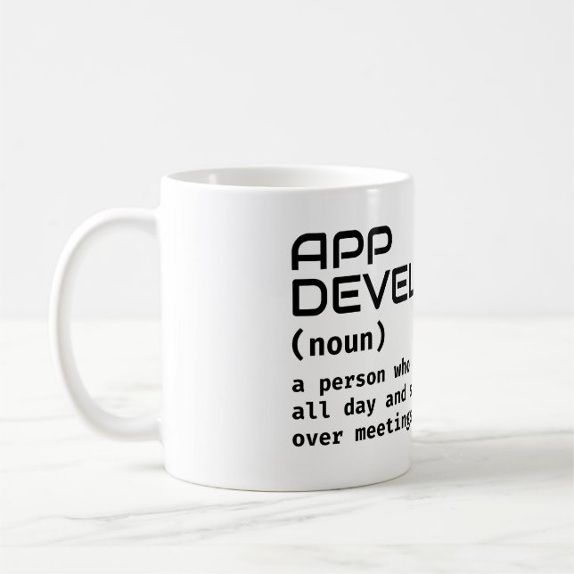 Software Developer – Funny Definition Coffee Mug (Left)