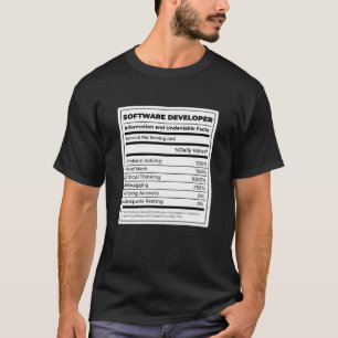 Software Developer Funny neutritunal T-Shirt