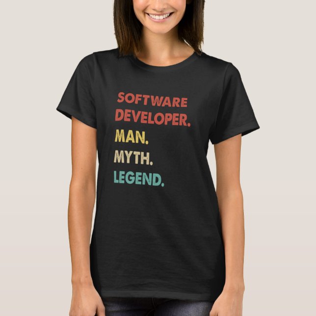 Software Developer Man Myth Legend  1 T-Shirt (Front)