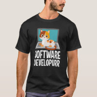 Software Developer Programming Joke Cute Cat Lapto