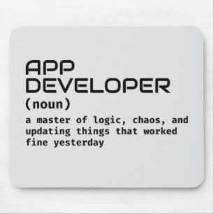 Software Developer Work Desk Humour Mouse Pad