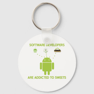 Software Developers Are Addicted To Sweets Keychain
