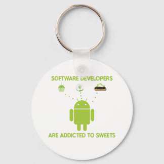 Software Developers Are Addicted To Sweets Keychain