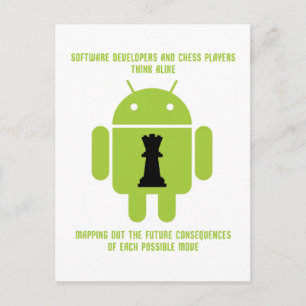 Software Developers Chess Players Think Android Postcard