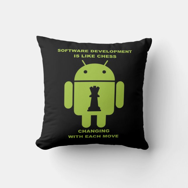 Software Development Is Like Chess Changing Move Throw Pillow (Front)