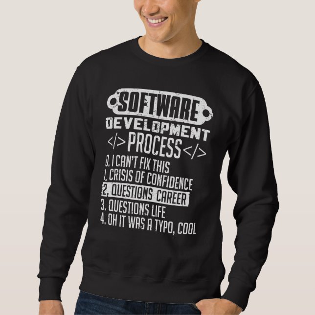 Software Development Process Coding Programming Sweatshirt (Front)