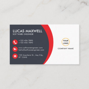 Software Engineer Business Cards Creative Modern
