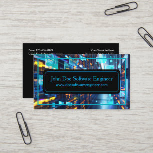 Software Engineer Cyber Security Business Card