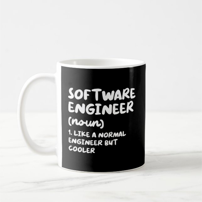 Software Engineer Definition Engineering Coffee Mug (Left)