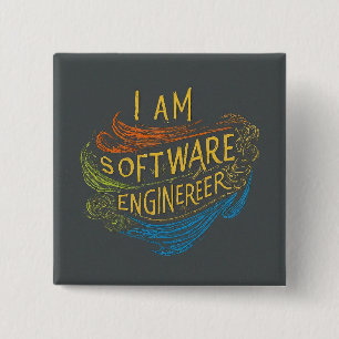 Software Engineer-Designed 2 Inch Square Button