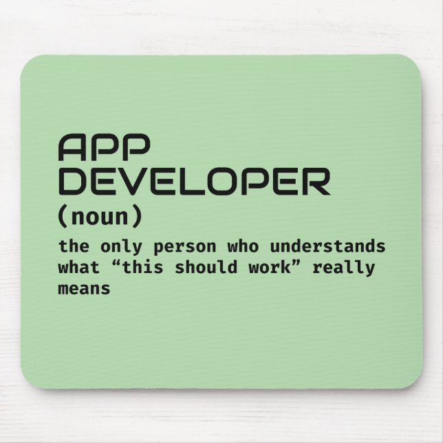 Software Engineer - Funny Job Definition Mouse Pad (Front)