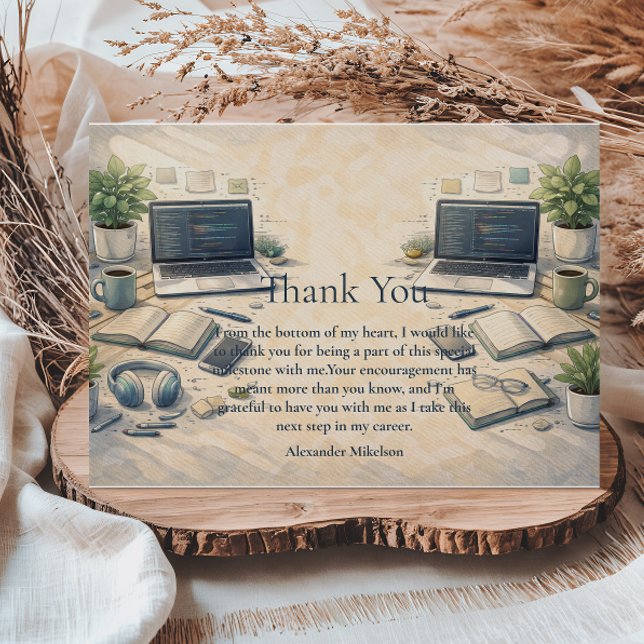 Software Engineer Graduation Thank You Card (Creator Uploaded)