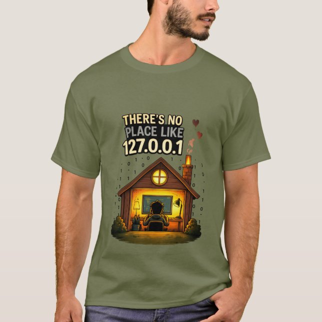 Software Engineer Home 127.0.0.1 T-Shirt (Front)