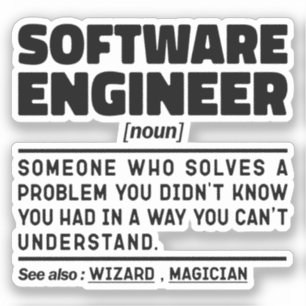 Software Engineer Noun Computer Geek Coding Lover