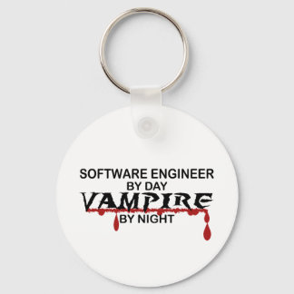 Software Engineer Vampire by Night Keychain