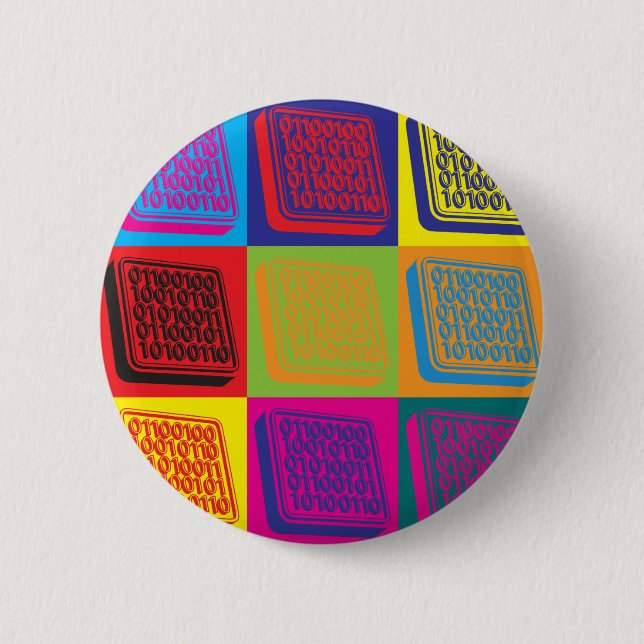 Software Engineering Pop Art 2 Inch Round Button (Front)