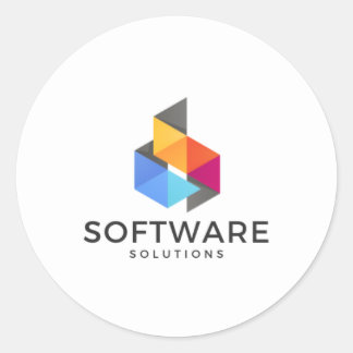 Software solutions classic round sticker