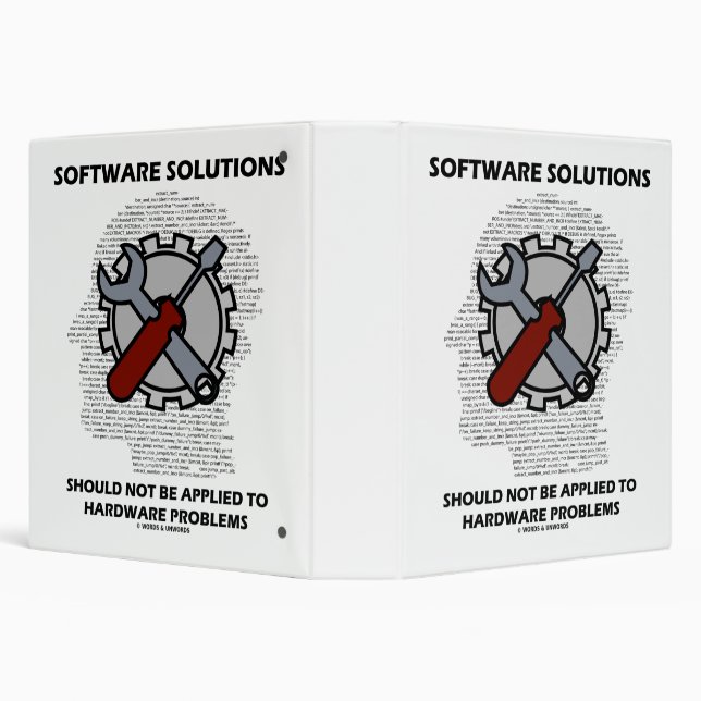Software Solutions Should Not Be Applied Hardware  Binder (Background)
