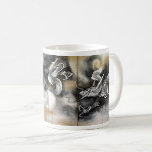 Soga Nichokuan Dragon and Tiger Coffee Mug