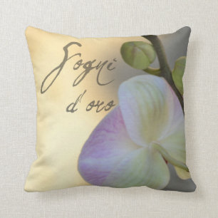 Sogni D'oro (sweet dreams) Orchid Throw Pillow