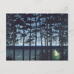 Sohlberg Fishermans Cottage Landscape Painting Postcard