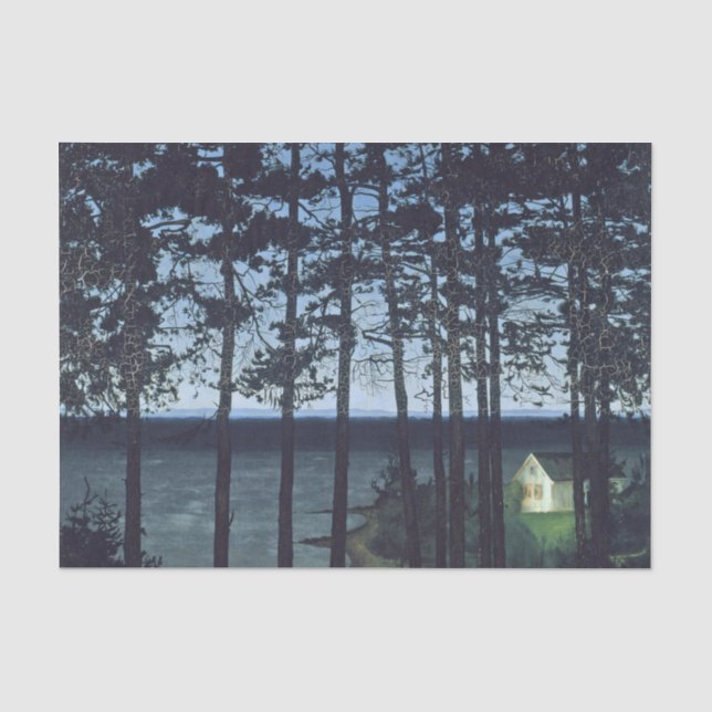 Sohlberg Fishermans Cottage Landscape Painting Tissue Paper (Front)