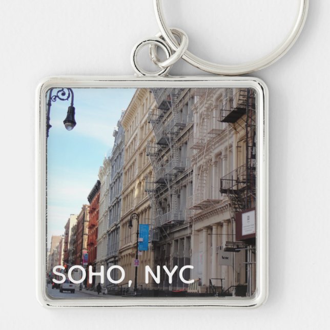 SoHo NYC Downtown Manhattan New York City Street Keychain (Front)