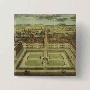 Soho or King's Square, for 'Stow's Survey of Londo 2 Inch Square Button