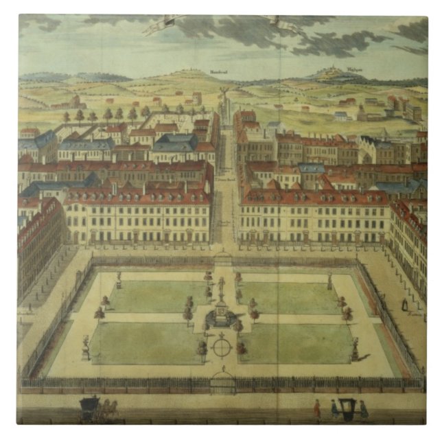 Soho or King's Square, for 'Stow's Survey of Londo Tile (Front)