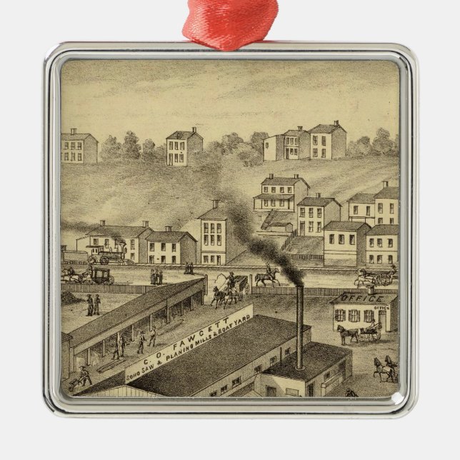 Soho Saw and Planing Mills and Barge Yards Metal Ornament (Front)