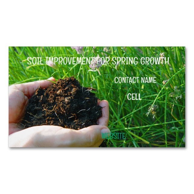 Soil Improvement Magnetic Business Card (Front)