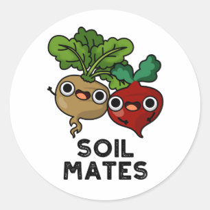Soil Mates Funny Beet Root Pun  Classic Round Sticker