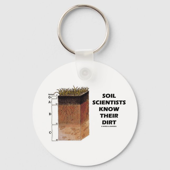 Soil Scientists Know Their Dirt Keychain (Front)