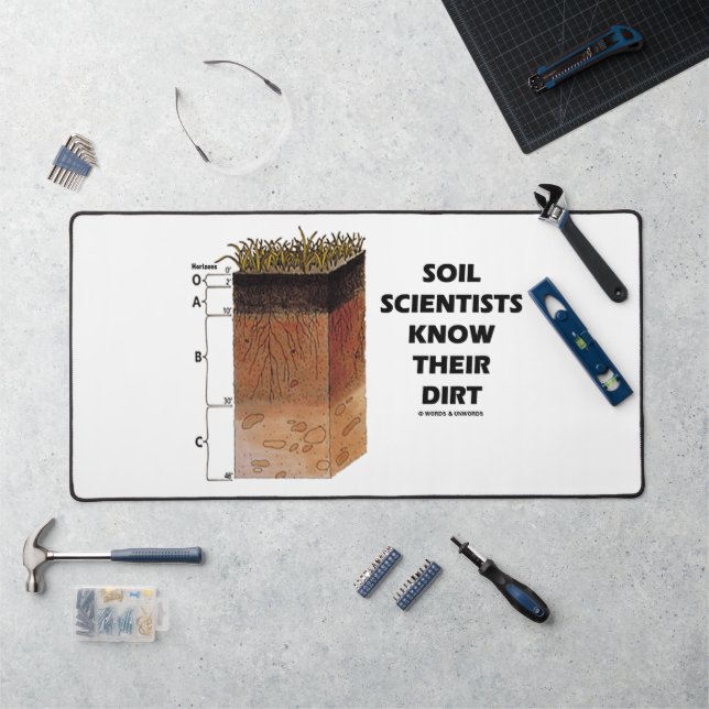 Soil Scientists Know Their Dirt Soil Layers Desk Mat (Workstation)