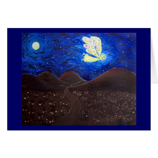 Soin de l'âme Ange Note ou Cartes de voeux (Devant horizontal)