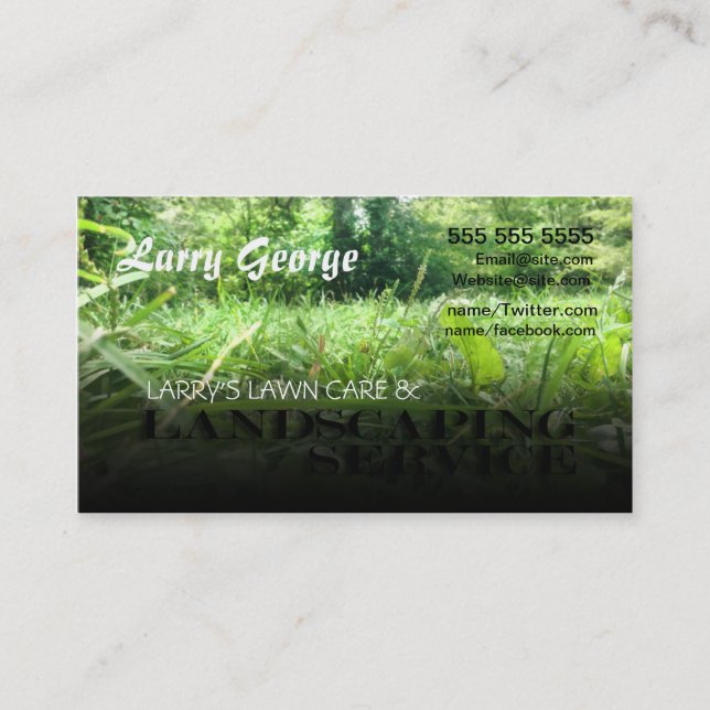 Soin de pelouse et aménagement de la carte (Devant)